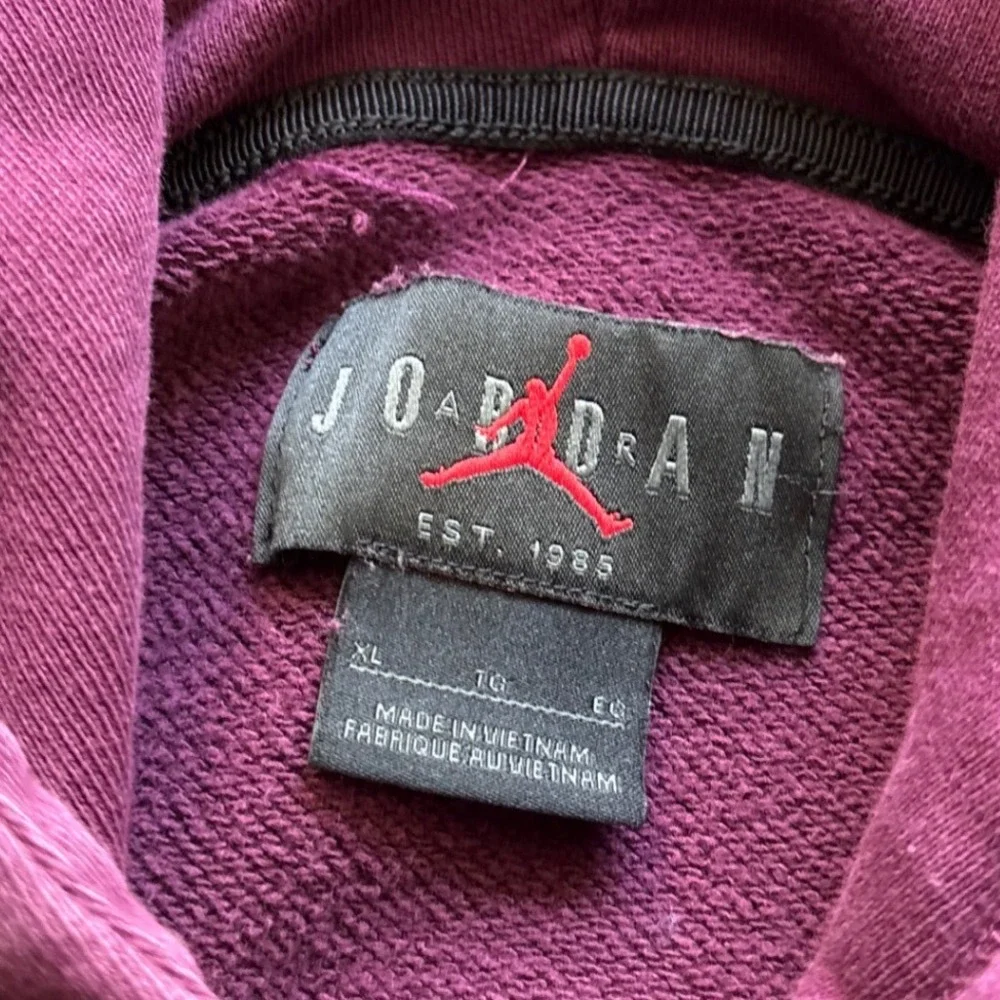 Jordan Air Jumpman Maroon Flight Hoodie Sweatshirt Jordan Logo Men's XL